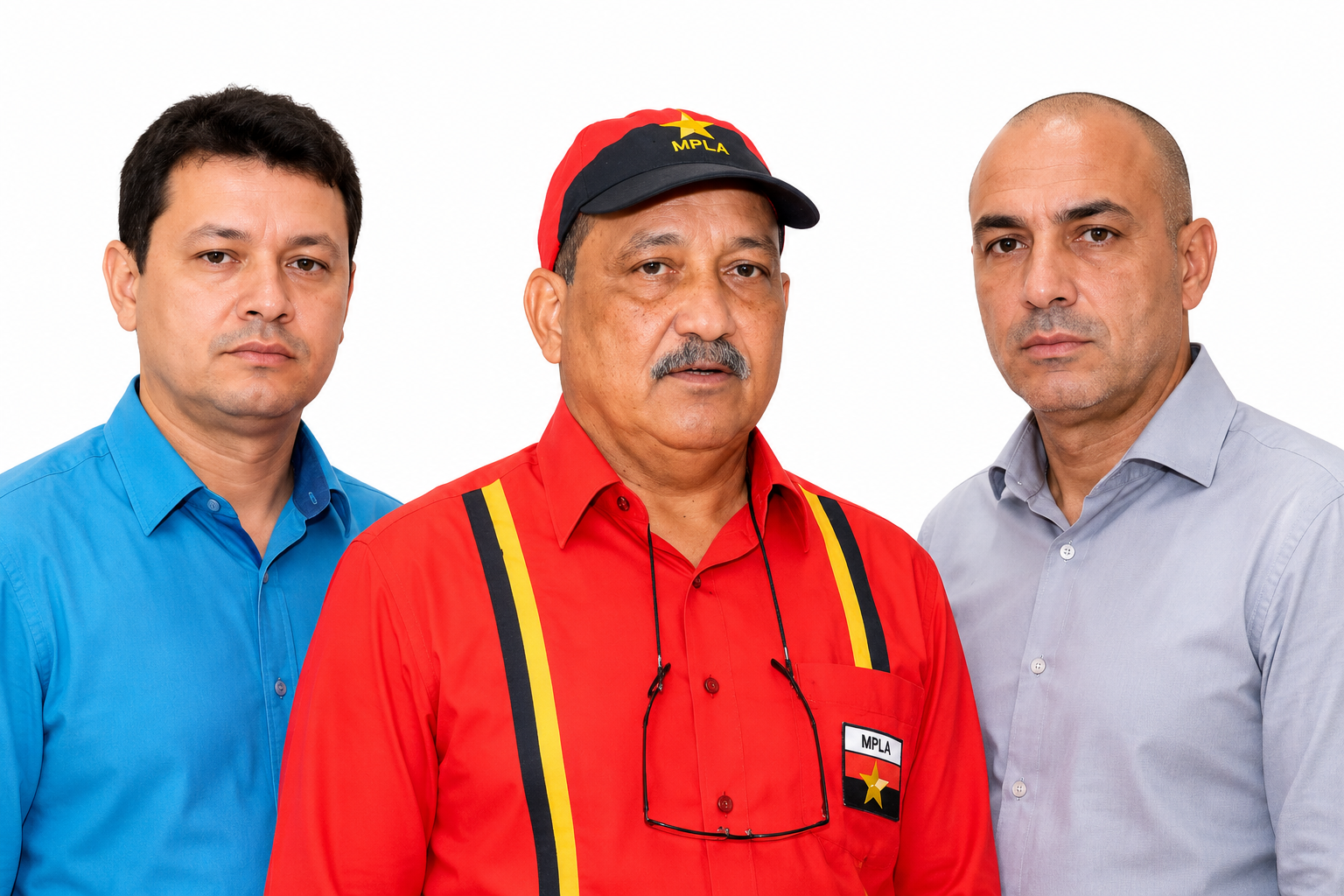 Tal Eliaz, Jú Martins e Voimoy Atia em imagem ilustrativa sobre alegada trama envolvendo a Sede Nacional do MPLA em Luanda