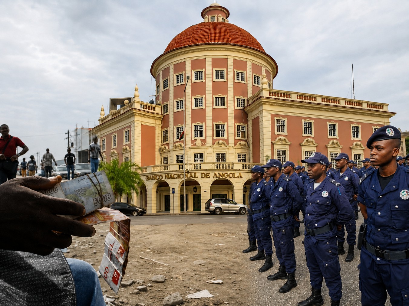 POLICIAS e BANCO NACIONAL DE ANGOLA ALIADOS CONTRA AS ″KINGUILAS″ NOS MERCADOS INFORMAIS