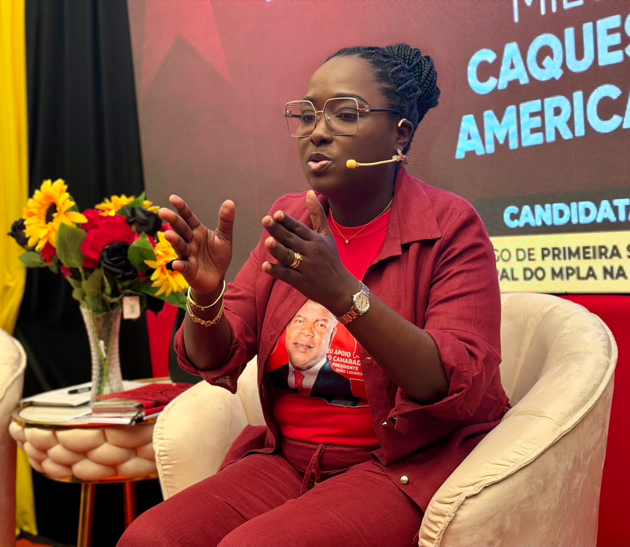 Candidata ao cargo de Primeira Secretária Municipal do MPLA na Ingombota, Milca Caquesse Americano reúne militantes, amigos e simpatizantes do MPLA no “Café com a Candidata