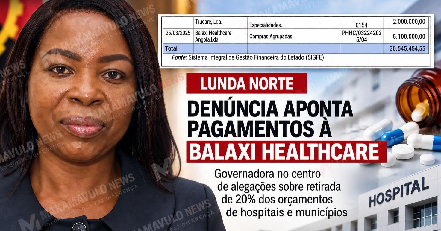 LUNDA NORTE: Governadora no centro de denúncia sobre alegada execução de 20% dos orçamentos de hospitais e municípios