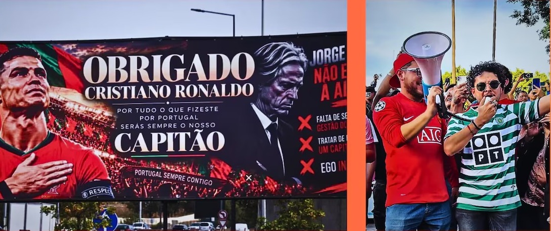 Cristiano Ronaldo recebe apoio em Portugal e até em Puebla! após sua polêmica saída da seleção nacional.