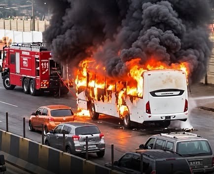 Autocarro com mais de 50 passageiros incendeia-se em Viana e faz dois feridos