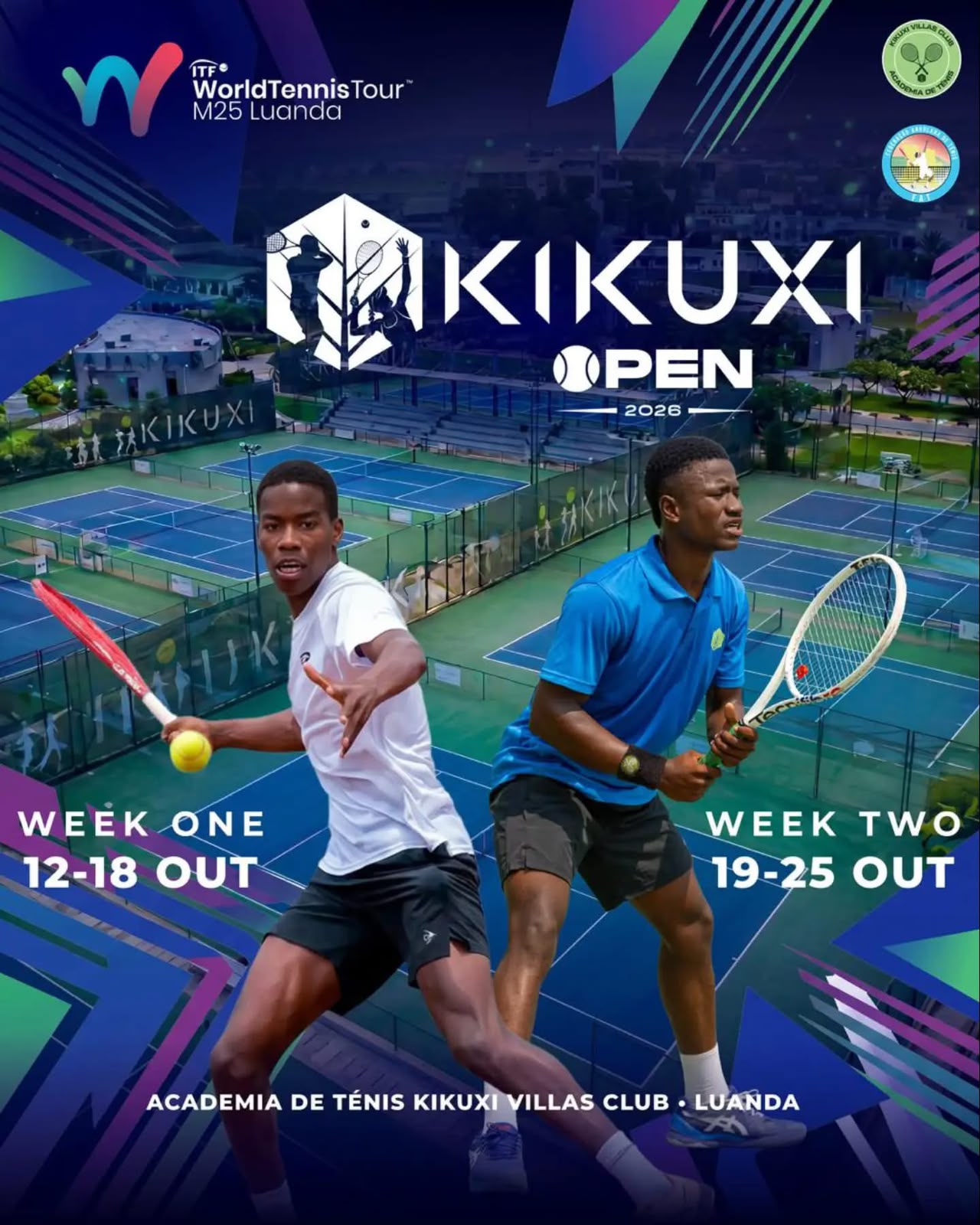 KIKUXI OPEN 2026: Angola recebe torneio internacional de ténis de 12 a 25 de Outubro