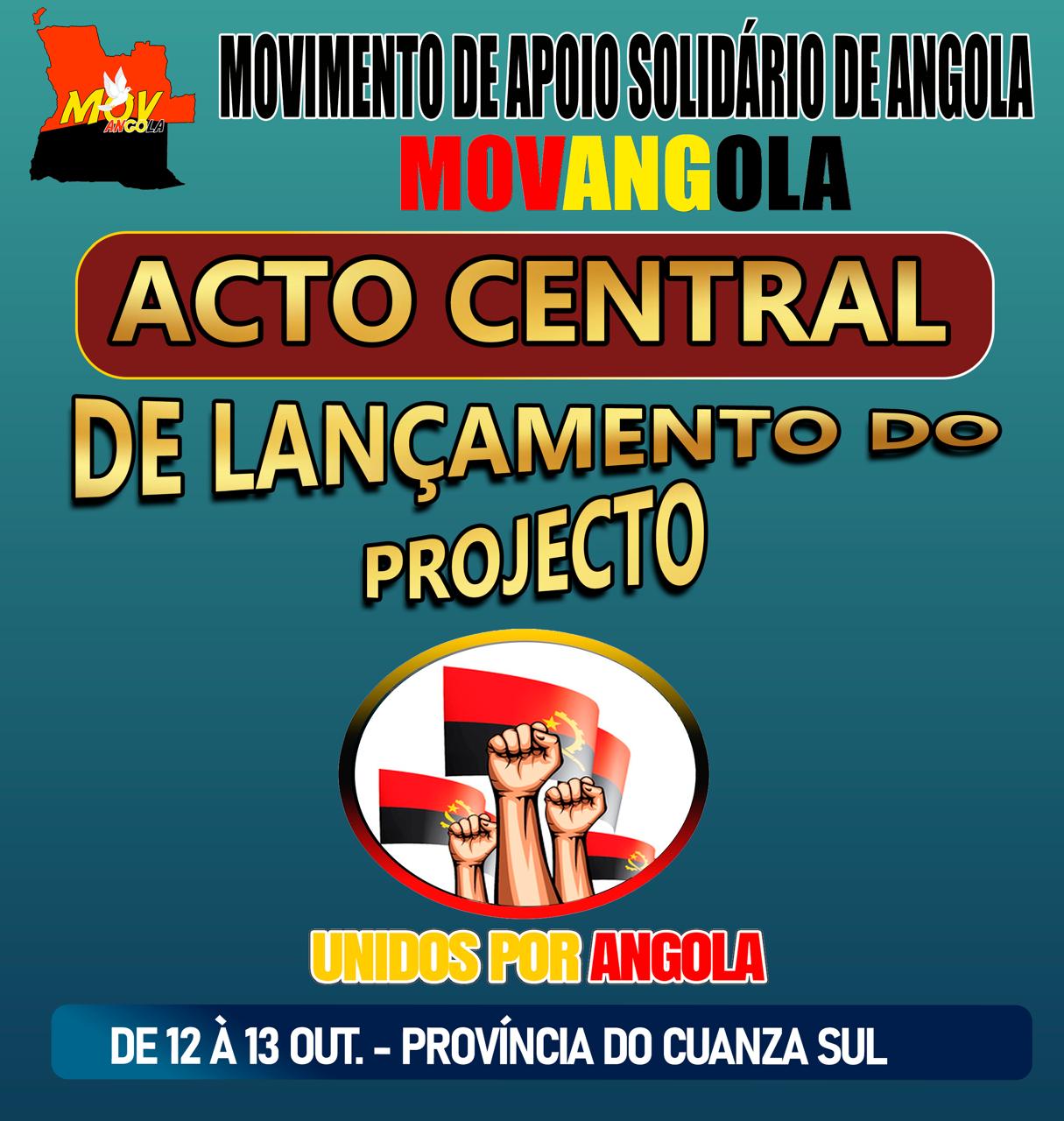 MOVANGOLA LANÇA PROJECTO “UNIDOS POR ANGOLA” NA PROVÍNCIA DO CUANZA SUL