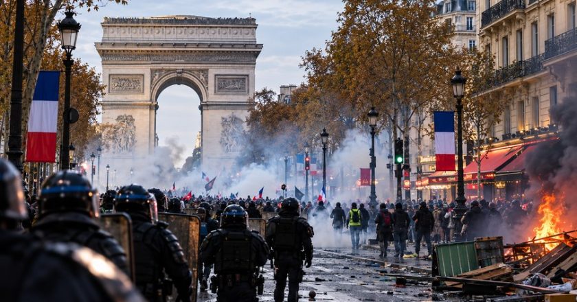 A França contabiliza os prejuízos da pior onda de protestos em anos, com o aumento das tensões em Paris.